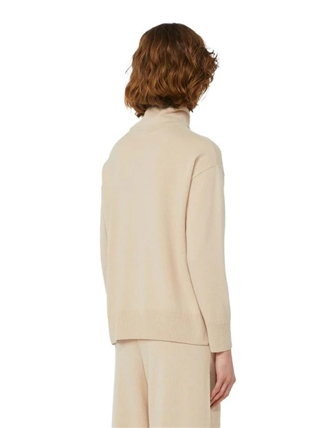 MAGLIA DOLCEVITA CON SCOLLO A CRATERE DONNA BEIGE