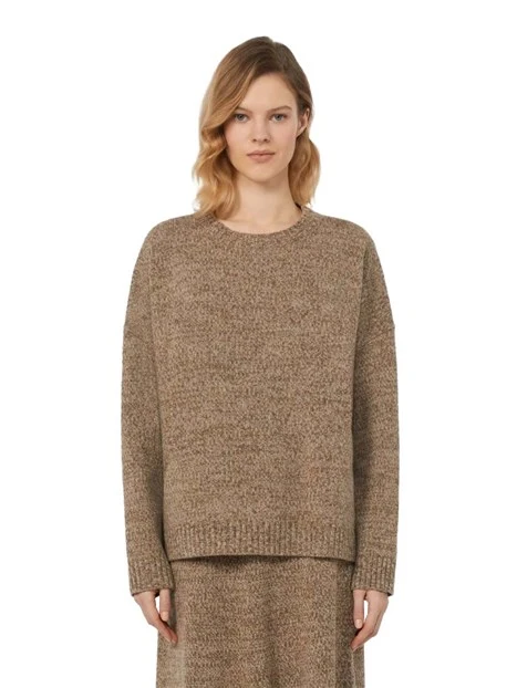 MAGLIA GIROCOLLO IN LANA OVER DONNA MARRONE