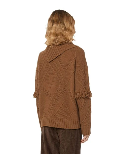 MAGLIA GIROCOLLO IN  MORBIDA LANA DONNA MARRONE