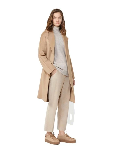DOLCEVITA IN LANA CON BORDI RIFINITI A COSTE DONNA BEIGE