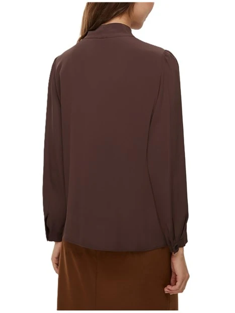 CAMICIA MISTO SETA ALIBI DONNA MARRONE