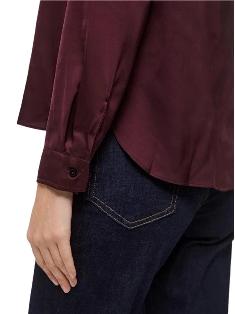 BLUSA IN RASO MADERA DONNA BORDEAUX