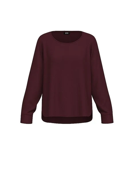 BLUSA IN RASO MADERA DONNA BORDEAUX