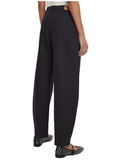PANTALONI IN COTONE ALA DONNA NERO