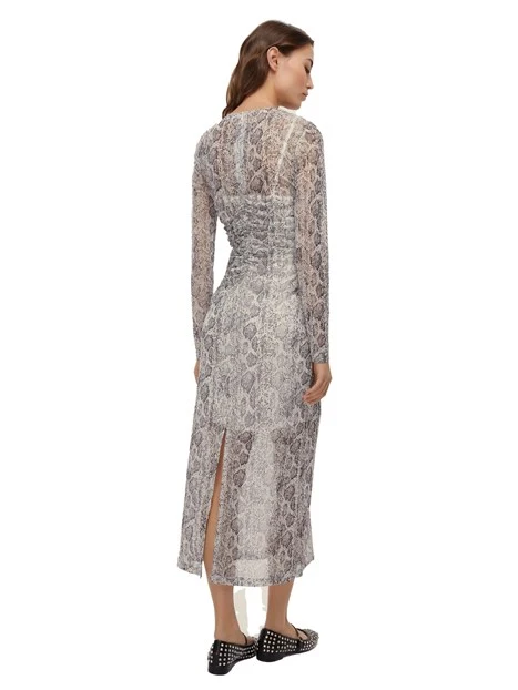 VESTITO LUNGO IN JERSEY STAMPATO DONNA BIANCO