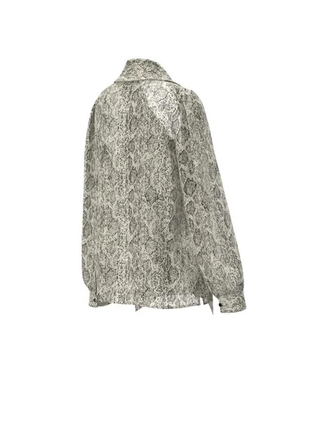 CAMICIA STAMPATA  CON FUSCIACCA DONNA BIANCO