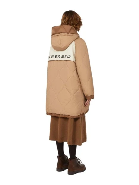 CAPPOTTO LUNGO IMBOTTITO REVERSIBILE DONNA MARRONE