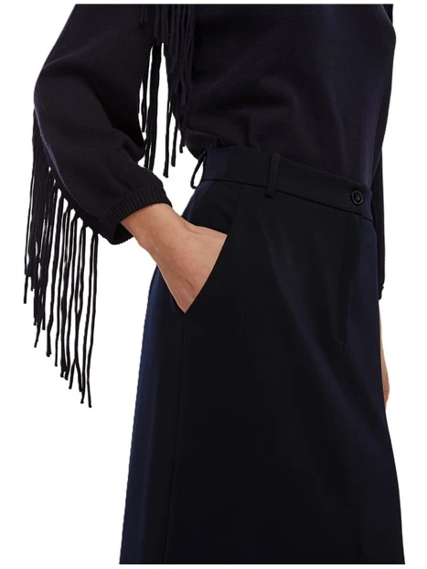 GONNA LUNGA IN POLIESTERE IUTA DONNA BLU