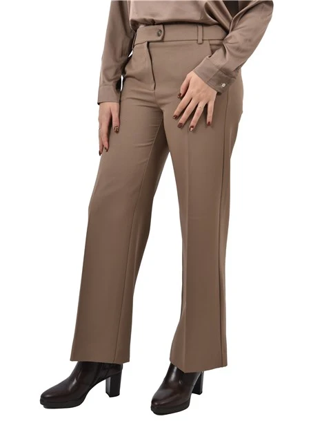 PANTALONI PALAZZO EFEBO DONNA MARRONE