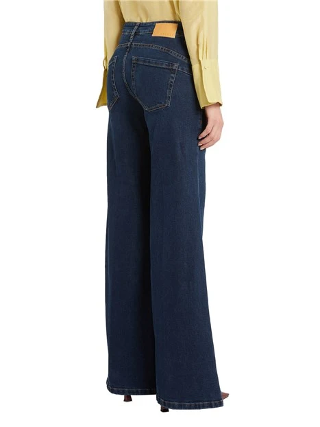 JEANS A ZAMPA BIANCABLUE DONNA BLU