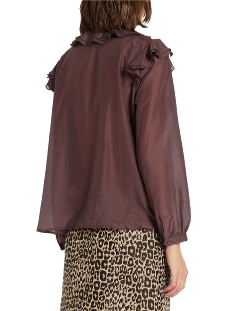 BLUSA IN MISTO SETA CLEOPATRA DONNA BORDEAUX