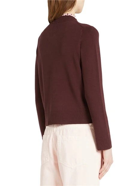 CARDIGAN IN MAGLIA LOSANNA DONNA BORDEAUX