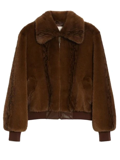 CAPPOTTO CORTO FLUFFY KARTAL DONNA MARRONE