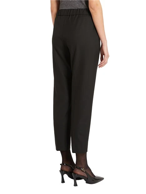 PANTALONI CHINO CON ELASTICO IN VITA VIVY DONNA NERO