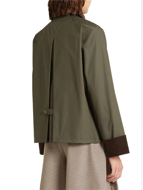 GIACCA IN COTONE CERATO SARZANA DONNA VERDE