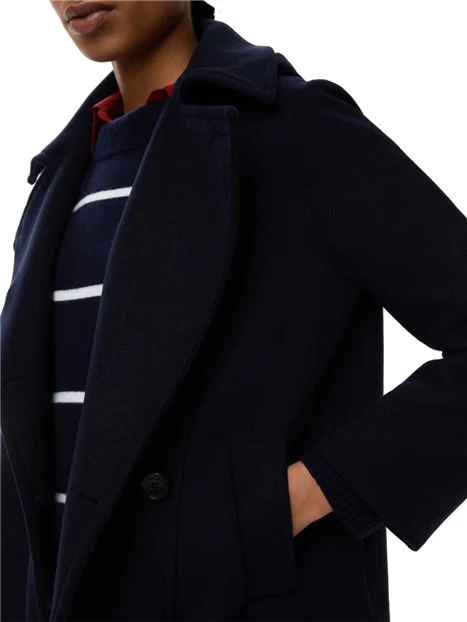 CAPPOTTO CORTO CON CAPPUCCIO REMOVIBILE  BOA DONNA BLU
