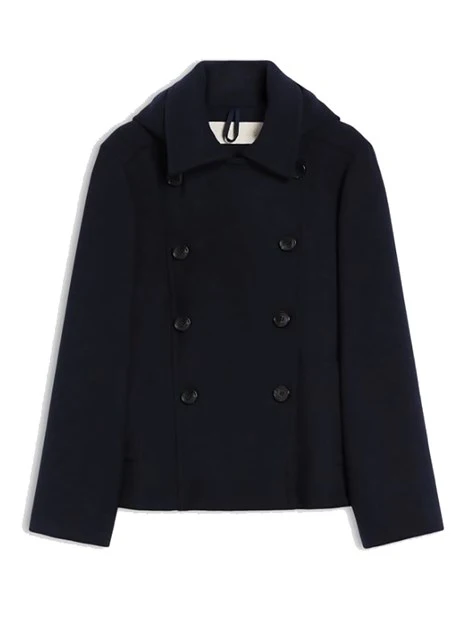 CAPPOTTO CORTO CON CAPPUCCIO REMOVIBILE  BOA DONNA BLU