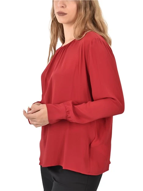 BLUSA IN MISTO SETA TULIPE DONNA ROSSO
