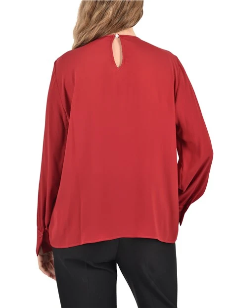 BLUSA IN MISTO SETA TULIPE DONNA ROSSO