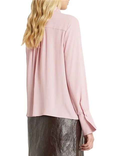 CAMICIA MISTO SETA CON SCIARPINA INTESA DONNA ROSA