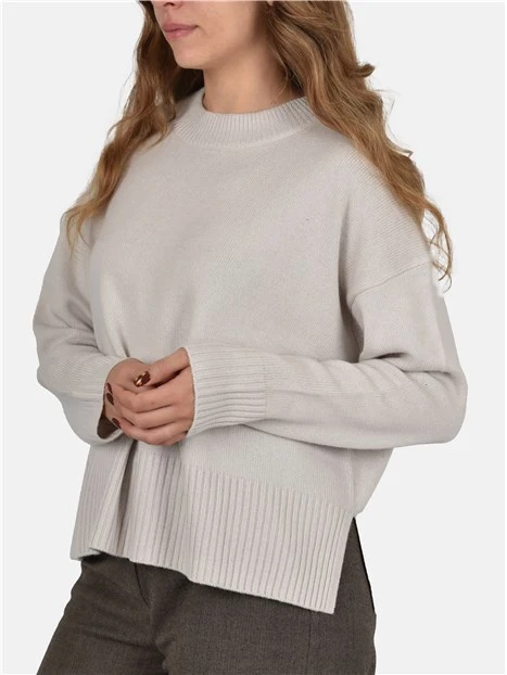 MAGLIA GIROCOLLO MISTO CASHEMERE PROPOS DONNA BIANCO