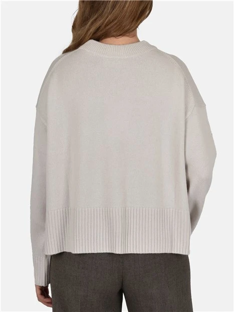 MAGLIA GIROCOLLO MISTO CASHEMERE PROPOS DONNA BIANCO