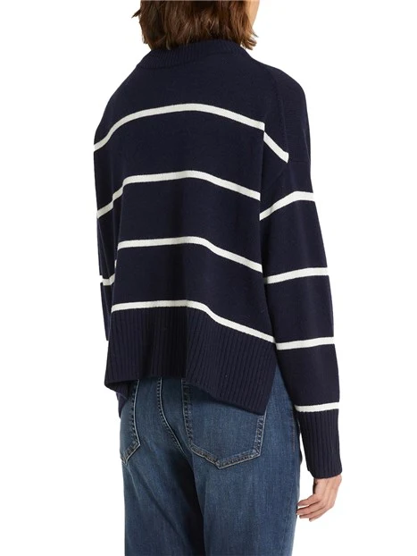 MAGLIA GIROCOLLO CON RIGHE PROPOS DONNA BLU