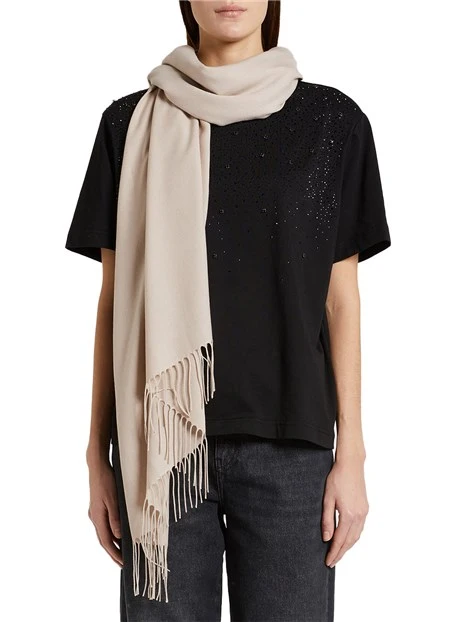 SCIARPA CON FRANGE CANTAL DONNA BEIGE
