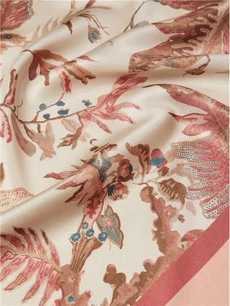 FOULARD CON FANTASIA STAMPATA DONNABIANCO