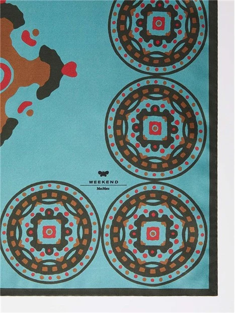 FOULARD CON FANTASIA STAMPATA DONNA VERDE