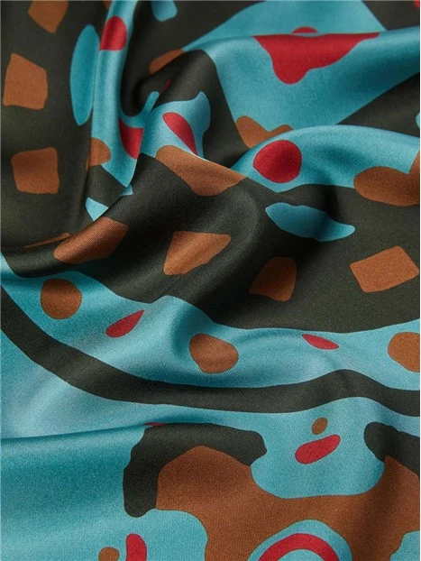 FOULARD CON FANTASIA STAMPATA DONNA VERDE