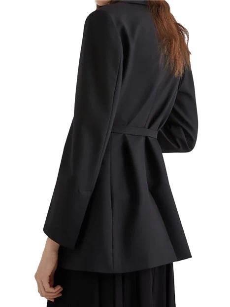 GIACCA BLAZER IN MISTO LANA CERRETO DONNA NERO
