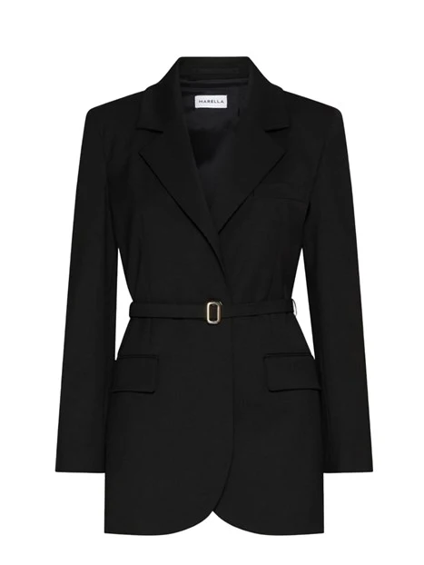 GIACCA BLAZER IN MISTO LANA CERRETO DONNA NERO