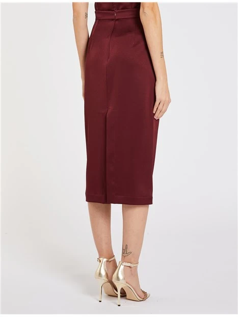 GONNA LUNGA CADINE DONNA BORDEAUX