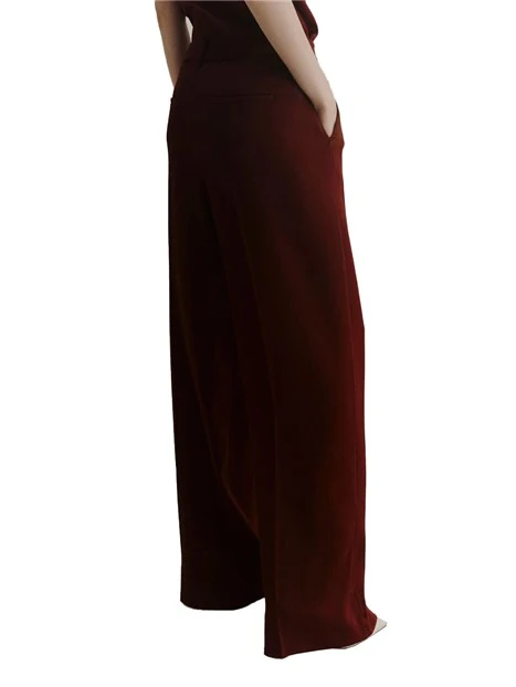 PANTALONE PALAZZO SATIN WOLF DONNA BORDEAUX