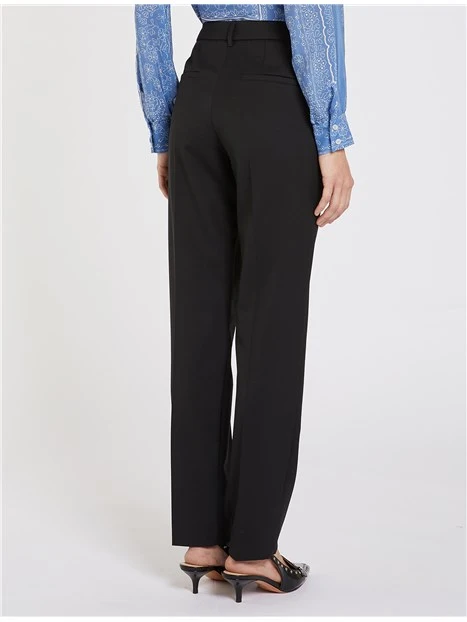 PANTALONI A SIGARETTA OPACO DONNA NERO