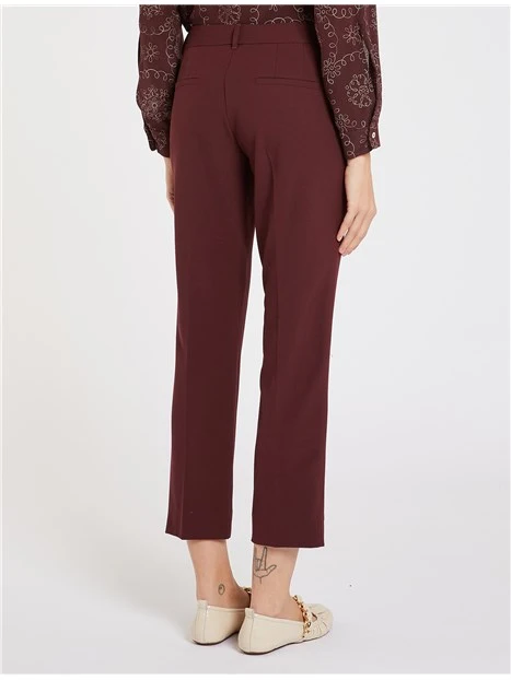 PANTALONE CROPPED LECCIO DONNA BORDEAUX
