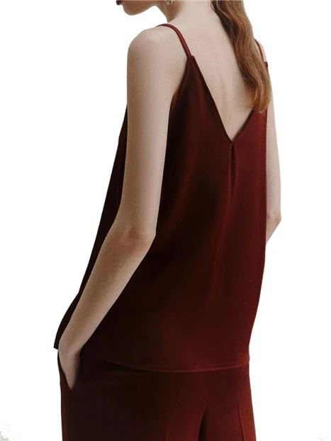 TOP CARSO DONNA BORDEAUX