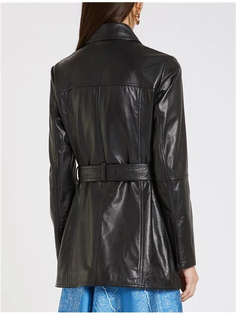 GIACCA IN PELLE SEDILE DONNA NERO