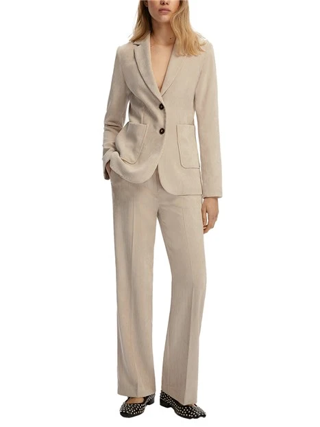 GIACCA IN VELLUTO A COSTE BINO DONNA BEIGE