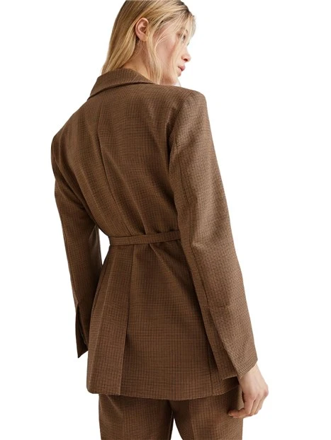 GIACCA BLAZER MONOPETTO IN MISTO LANA DONNA BEIGE