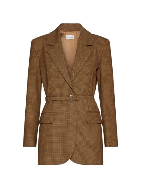 GIACCA BLAZER MONOPETTO IN MISTO LANA DONNA BEIGE