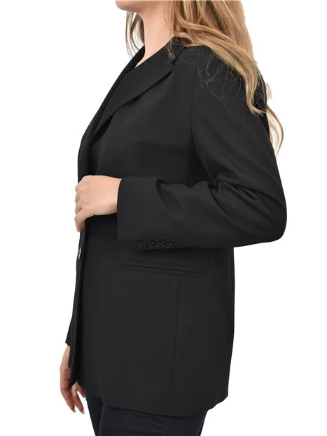GIACCA BLAZER MONOPETTO CON BOTTONI E TASCHE DONNA NERO