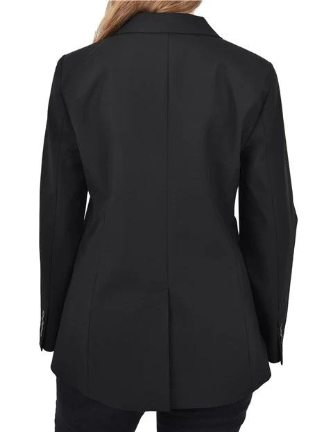 GIACCA BLAZER MONOPETTO CON BOTTONI E TASCHE DONNA NERO