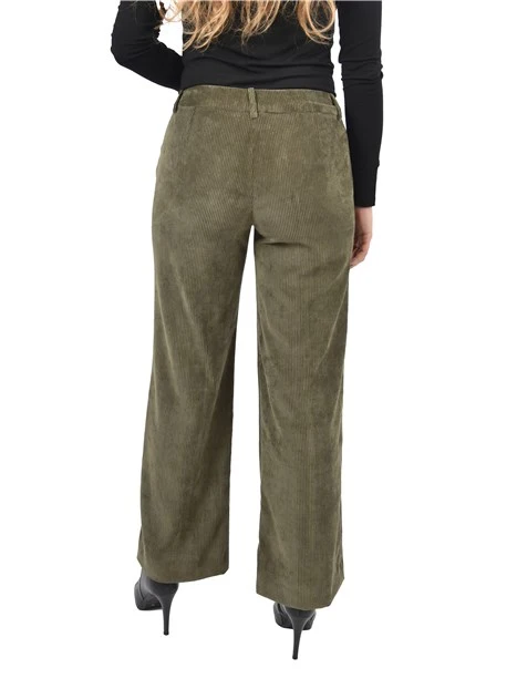 PANTALONI CHINO CON TASCHE ALLA FRANCESE DONNA VERDE