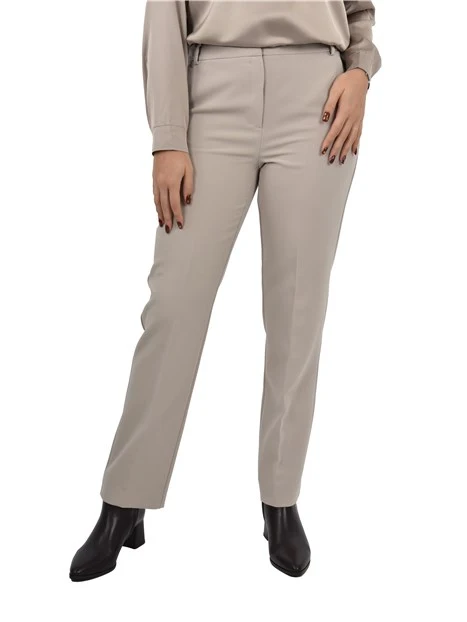 PANTALONI CHINO CON PIEGA STIRATA DONNA BEIGE