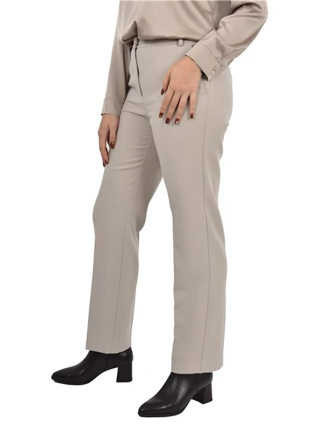PANTALONI CHINO CON PIEGA STIRATA DONNA BEIGE