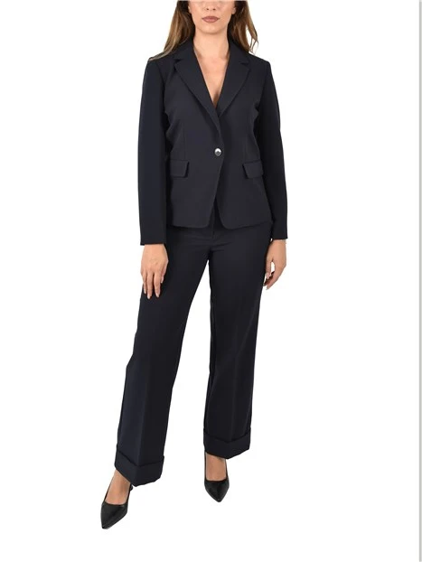 BLAZER MONOPETTO BISTRETCH DONNA BLU