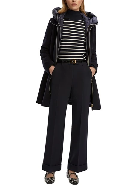 PANTALONI CHINO CON BOTTONE A VISTA DONNA BLU