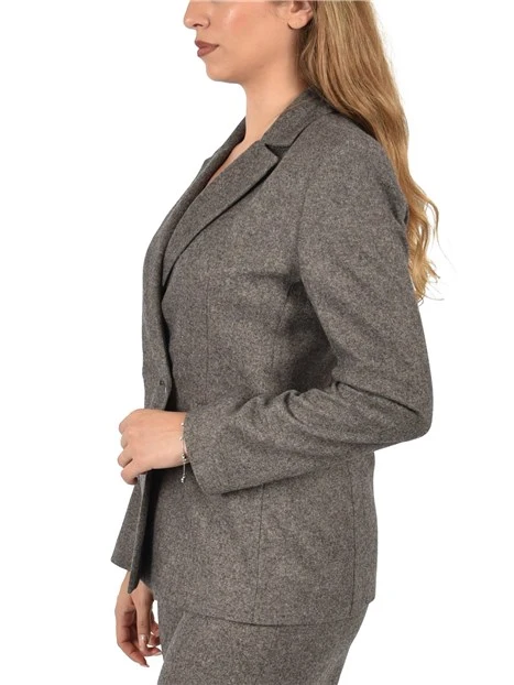 BLAZER IN FLANELLA DOPPIOPETTO DONNA MARRONE